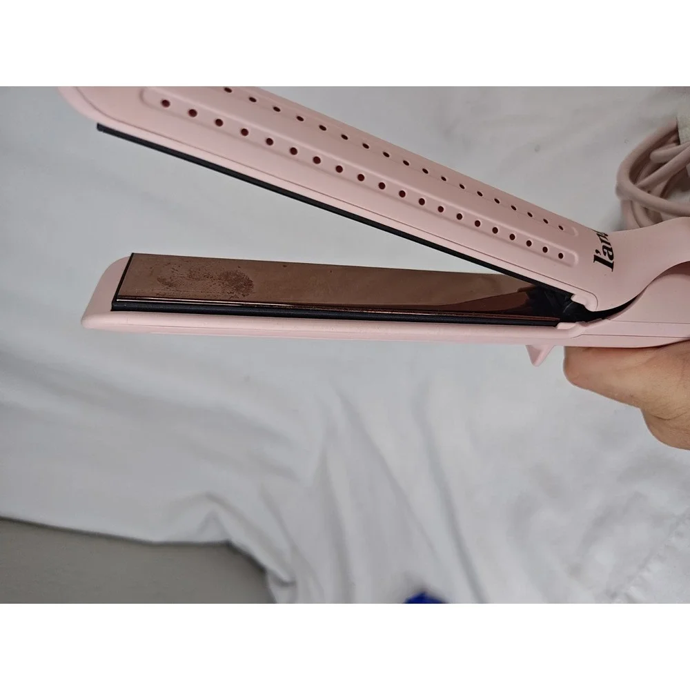 Lange Le Duo 360 Airflow Styler Flat Iron Hair Straightener Curler Blush Pink